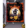 thumbnail image 3 of Halloween Horror Shower Curtain Set ，Waterproof Fabric Shower Curtains Pumpkin Black Cat Bat Shower Curtains for Bathroom,Bathroom Decor 36"x72", 3 of 6