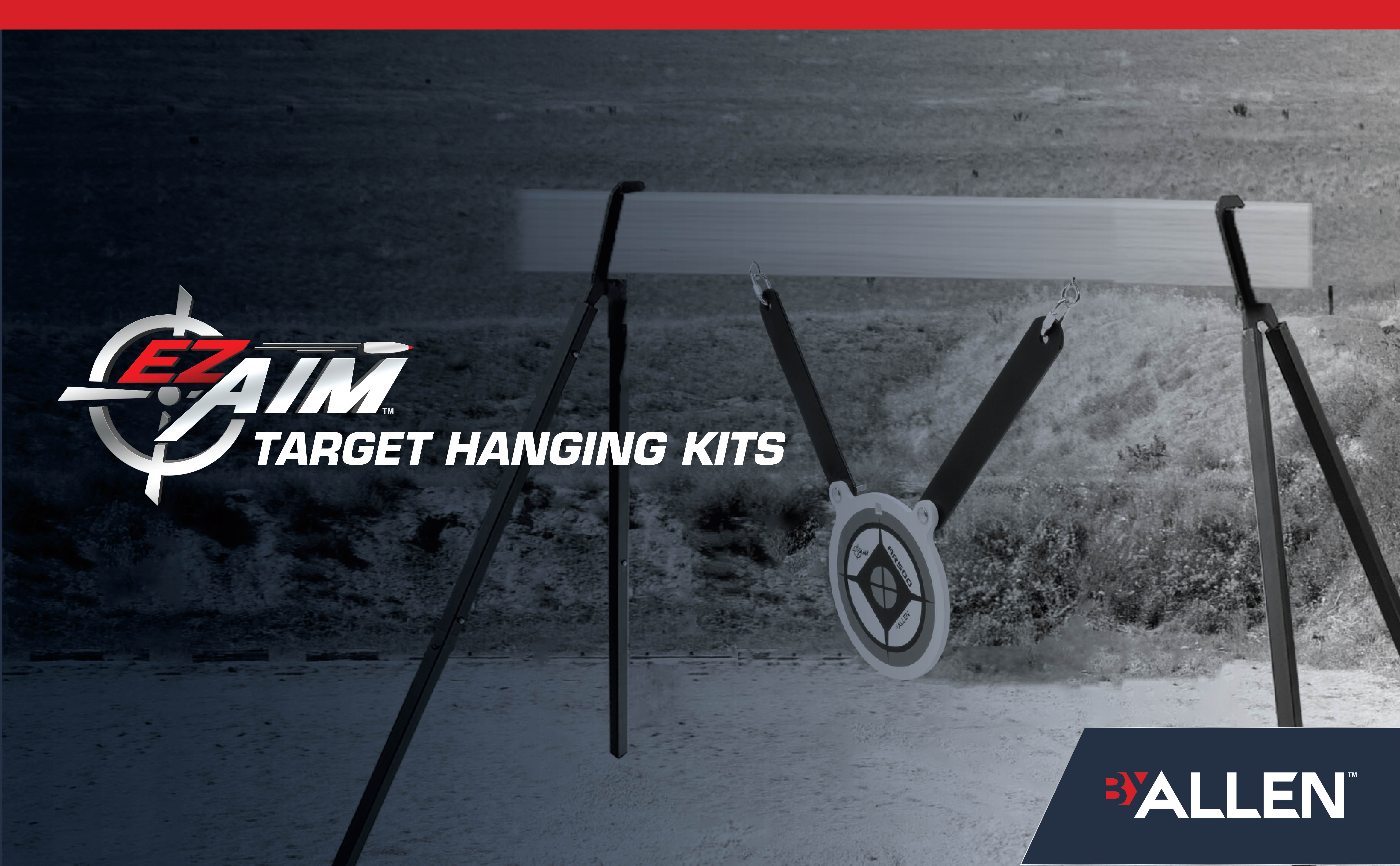 EZ Aim Gong Shooting Target Hanging Kit, Rubber Strap, 8"L, 1.4 lb, Black