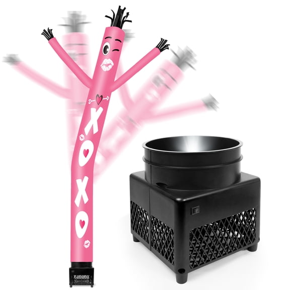 6FT Lovo you Inflatable Tube Man with Blower (5.5'' Diameter) and Built-in LED - Wacky Waving Dancing Guy for Business Advertising Promotion