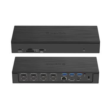WAVLINK 19-in-1 USB C or USB A 10G Universal Quad 4K QV4K Docking Station with 100W Power Delivery Charging for MacBook and Windows Laptop, 4 HDMI, 4 DP, SD 4.0 Card Reader, 2.5Gbps Ethernet