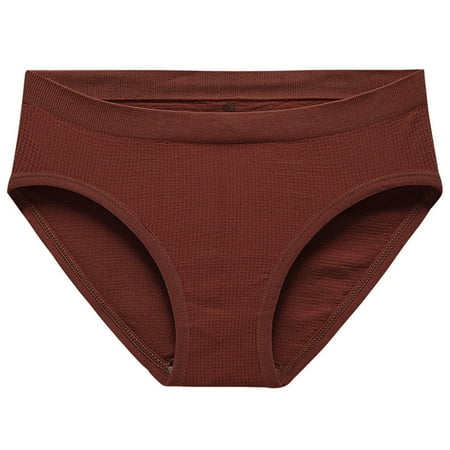 

Ykohkofe Womens Abdominal Low Waist Seamless Elastic T Pants Seamless Solid Color Waist Thin Panties