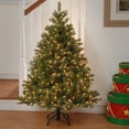 thumbnail image 4 of National Tree Company Pre-Lit Feel Real® Artificial Christmas Tree, Green, Downswept Douglas® Fir, Clear Lights, Includes Stand, 4.5 Feet, 4 of 5