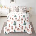 thumbnail image 2 of jejeloiu Retro Nutcracker Soldier 7 Pieces Bedding Comforter Set,Merry Xmas Gifts Full Bedding Set,Green Pchristmas Tree Fitted Sheet Flat Sheet For Girls Kids,Super Cozy Room Decor Reversible, 2 of 8