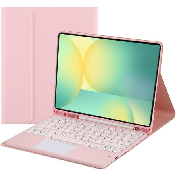 Funda con teclado táctil para Samsung Galaxy Tab S10 FE+ Plus de 13,1 pulgadas modelo 2025 (X620/X626B), con portalápices - Teclado Bluetooth táctil magnéticamente desmontable