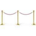 thumbnail image 5 of Uxcell 3.9 Feet Pink Velvet Stanchion Rope, Crowd Control Barrier Rope with Snap Hook, Golden, 5 of 6