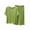 Green, variant on Bixock Pajamas Set for Women 2 Piece Loungewear Set Short Sleeve Top With Ruffled And Capris Pants Solid Color Indoor Homewear Sleepwear Women Clothings