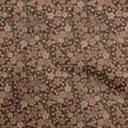 thumbnail image 1 of oneOone Velvet Brown Fabric Floral Retro Sewing Material Print Fabric By The Yard 58 Inch Wide, 1 of 5