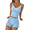 Light Blue, variant on Cami Pajama Sets Y2K 2 Piece Lace Crop Top and Shorts Sexy Pjs Summer Lingerie Sleepwear Nightwear for Women