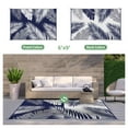 thumbnail image 5 of DEORAB 6'x9' Outdoor Rugs Patio Waterproof Outside Mat Reversible Plastic Camping Carpet,Navy blue & White, 5 of 9