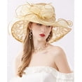 thumbnail image 3 of Women's Organza Hat Derby Fascinator for Tea Party Bridal Wedding Dress Hat, 3 of 6