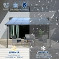 thumbnail image 4 of 10' x 12' Outdoor Pergola Gazebo – Sturdy Wall-Mounted Metal Awning with Roof.  Designed for Durability, This Spacious Heavy-Duty Gazebo is Ideal for Patios, Decks, and Backyards, 4 of 9