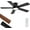 Black, variant on 42 Inch Ceiling Fan with Light and Remote, Modern Flush Mount Fan with 3CCT 6-Speed Quiet  Motor, Black for Bedroom Living Room Office