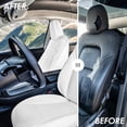 thumbnail image 3 of For 2017-2024 Tesla Model 3 FH Group Faux Leather Custom Fit Car Seat Covers   Solid White - Front Seats, 3 of 5