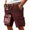 Wine, variant on GrmtClth Mens American Flag Print Cargo Shorts 2026 Patriotic 1776-2026 Summer Shorts Breathable Multi-Pocket Short Pant Soft Work Trouser Sky Blue M