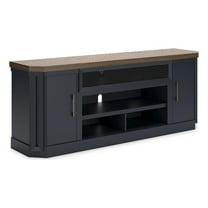 Bowery Hill Contemporary Brown & Blue 83" TV Stand for TVs up to 95"