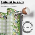 thumbnail image 2 of Outdoor Curtains for Patio Waterproof, Easter Bunny Outdoor Privacy Panels Grommet, Spring Trucks Easter Eggs Floral Green Plaid Blackout Outside Curtains for Porch/Cabana 54"x95", 2 Panels, 2 of 8