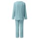 thumbnail image 4 of Conjunto de pijama cálido y suave para mujer, cómodo, de felpa, oversize, con pantalones, ropa de estar por casa, 2 piezas, otoño-invierno, 4 of 6