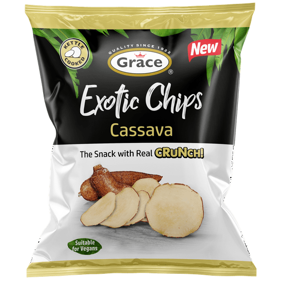 Grace Croustilles de Manioc Exotiques 75 g Cuits à la marmite, une collation avec du vrai CRUNCH&nbsp;!