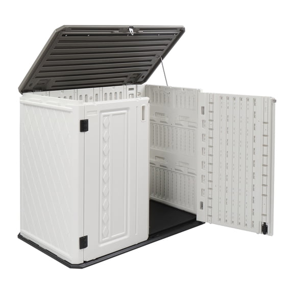 Winado 250-Gallon Storage Deck Box, White Outdoor Courtyard Container for Patio & Garden