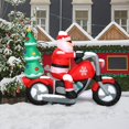 thumbnail image 5 of Zimtown 6FT Inflatables Santa Claus Riding A Motorcycle with Christmas Tree for Christmas Outdoor Decor,Holiday,Lawn,Garden,Party, 5 of 11
