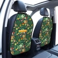 thumbnail image 3 of Naloa Vegan 2Pcs Anti-Kick Back Seat Cover Kick Mat, Car Seat Protector with 3 Storage Pockets, 3 of 8