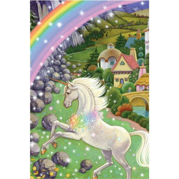 Premier Illuminated Garden Flag - Unicorn