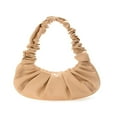 thumbnail image 1 of Solid Color Pleated PU Shoulder Underarm Bag Women Large Top-handle Handbags, 1 of 9