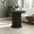 thumbnail image 3 of Furniture of America Elara Faux Marble Iron Pedestal Round Dining Table in Black, 3 of 5