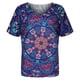 thumbnail image 3 of Puntoco Mujeres Casual Impresión Mangas Cortas O-Cuello Camiseta Suelta Blusa tops Puntoco Puntoco-1341, 3 of 9