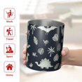 thumbnail image 5 of 12oz Coffee Tumblers Gray Dinosaurs Exotic Leaves Stainless Steel Vacuum Insulated Travel Tumbler Coffee Cups Mug with Lid and Straw with Cleaning Brush for Cold & Hot Drinks, 5 of 5