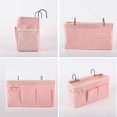 thumbnail image 5 of Bedside Caddy, 2 Pack Bedside Organizer Caddy Hanging Storage for Dorm Rooms Bed Rails Bunk Hospital Beds Crib (Pink), 5 of 5