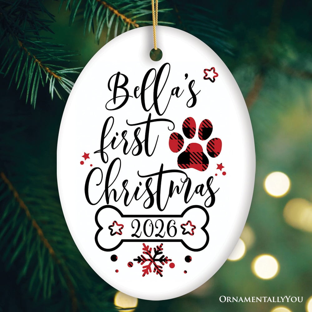 Dog Baby's First Christmas Ornament