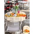 thumbnail image 4 of Outdoor Tablecloth with Umbrella Hole and Zipper, Thanksgiving Pumpkins Round Table Cloth 60 Inch Waterproof Tablecloth, Fall Maple Leaves Sunflowers Picnic Table Cover for Patio Camping, 4 of 7