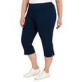 thumbnail image 3 of Hearts of Palm Womens Plus Solid Pull On Capri Pants, 3 of 4