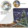 thumbnail image 2 of SKYSONIC Christmas Dish Drying Mat for Kitchen Counter,Snowflake Santa Xmas Tree Ultra Absorbent Reversible Microfiber Dishes Drying Rack Pad Heat-resistant Mats 16x18in, 2 of 7