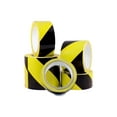 thumbnail image 2 of WOD Black & Yellow Heavy-Duty Laminated Hazard Striped Safety Warning Tape Shiny Surface - For Factories, Warehouses, Workshops, Public Areas Lane Marking: 2 in. X 18 yds. (Pack of 12), 2 of 2