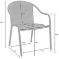 thumbnail image 3 of Bowery Hill Chaise de Patio en Osier Marron (Ensemble de 2), 3 of 3