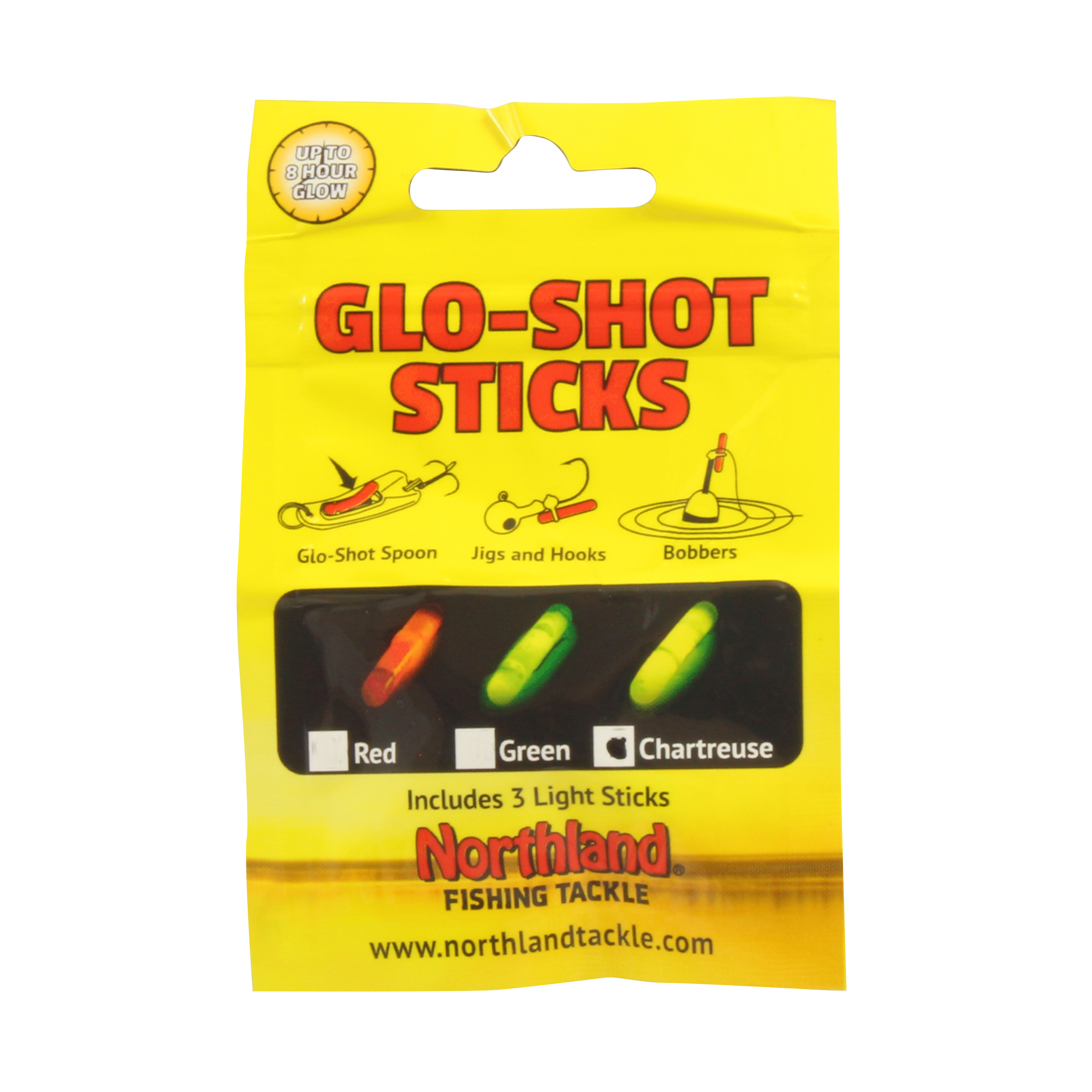 Northland Tackle Glo-Shot Sticks - 1" 3/Bg Glo Chartreuse