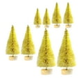 thumbnail image 5 of yotijay 8 Pieces Mini Artificial Christmas Tree Ornaments 4 Sizes Bottle Brush Trees for Yellow, 5 of 9