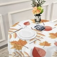 thumbnail image 6 of SKYSONIC Leaf Round Tablecloth 60 inch Waterproof Tablecloth Stain Resistant and Wrinkle Decorative Patio Table Cloths for Kitchen Dinning Room Party Home Garden Picnic, 6 of 7