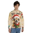 thumbnail image 4 of Merry Christmas Santa Chihuahua Scarf Twinkling Lights Xmas Holiday All Over Print 3D Baseball Jacket Dog Lover Gifts Idea Bomber Jacket Softball - 00022, 4 of 6