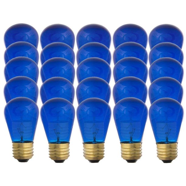 Blue S1411w Bulb Patio string light replacement Bulb 25 Bulbs