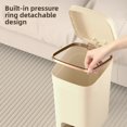 thumbnail image 3 of Cubo de basura para uso doméstico, Pedal de doble apertura, baño grueso de alta calidad con tapa, cubo de almacenamiento de basura impermeable a prueba de polvo, 3 of 5