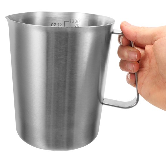 LEXSOMEO Stainless Steel Measuring Cup Large Capacity Liquid Measuring Cup Espresso Milk Pitcher