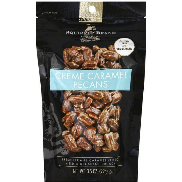 Squirrel Brand Creme Caramel Pecans, 3.5 oz., (Pack of 6)