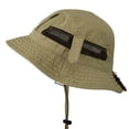 thumbnail image 5 of Big Size Brushed Canvas Washed Fisherman Hat - Khaki 2XL-3XL, 5 of 5