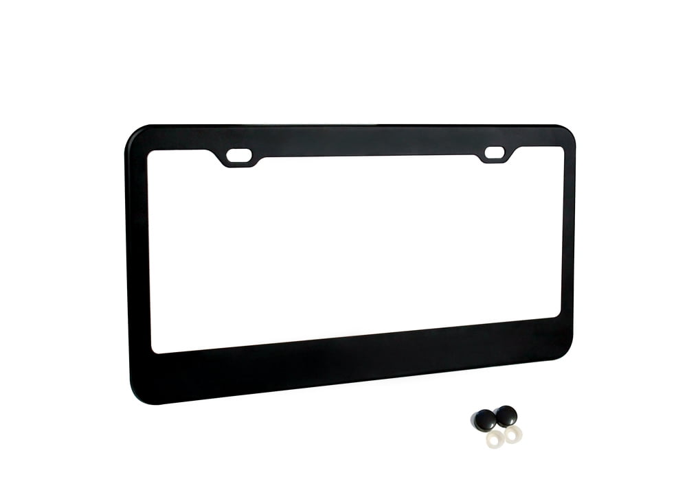 1PC Aluminium Alloy License Plate Frame Tag Cover With Screw Caps
