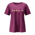 thumbnail image 4 of Trendfront Womens Oversize Tops Cute Dinosaur Graphic Crewneck Drop Shoulder Short Sleeve Loose Fit Tee Trendy T Shirts Pullover Streetwear, 4 of 4