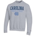 thumbnail image 2 of Men's Champion  Gray North Carolina Tar Heels Track & Field Stack Powerblend Pullover Sweatshirt, 2 of 3