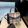 thumbnail image 4 of Bolso retro occidental, otoño 2025, nueva moda, bandolera informal a cuadros, bolso cuadrado pequeño, 4 of 5